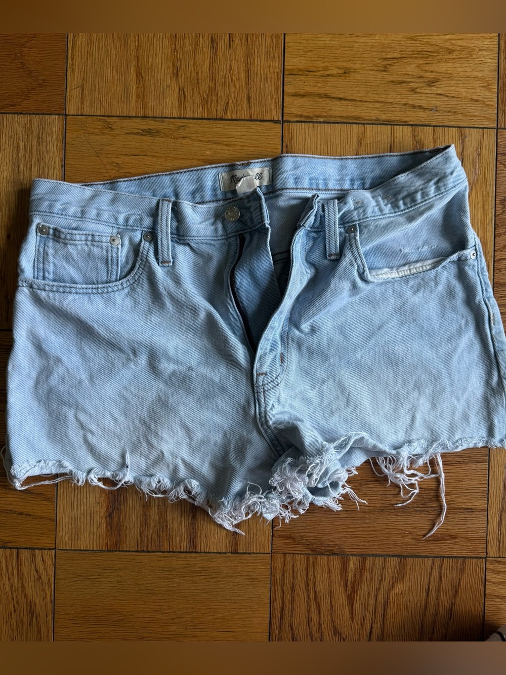 Light Blue Denim Madewell Shorts